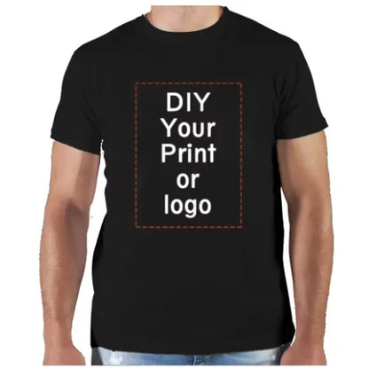 180g Custom Women Men Customised Printed 100% Cotton Short Sleeve Your Logo Photo Brand Text Tee Personalize Graphic Clothing