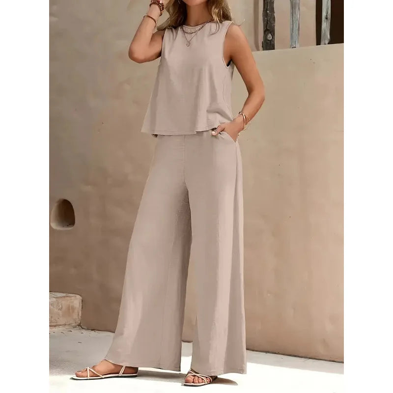 Casual Ladies Set 2 Pieces Set for Woman New Matching Sets of Women Two Piece Outfits Woman Clothes Clothing Female Women's Suit