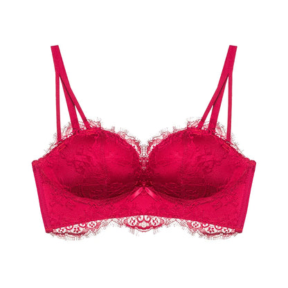 Sexy Victoria‘s Bras Style Push Up Bra Set, French Lace for Small Chest Side Support Anti Sagging MOYISU Sexy Panty & Tushy PP A