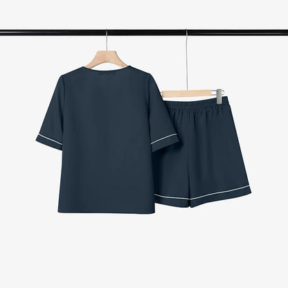 ZANZEA Summer 2PCS Outfit Women 2 Pieces Sets V Neck Short Sleeve Blouse Short Sets Stylish Casual Color-Blocking Tracksuit 2026