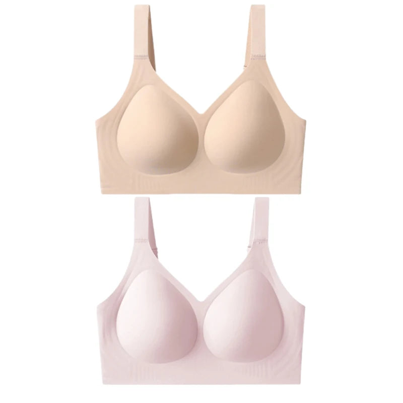 FallSweet Women Push-Up Seamless Bra Plus Size Wireless Bralette Adjust Straps Full Cup Breathable Lingerie Intimates Underwear