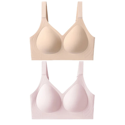 FallSweet Women Push-Up Seamless Bra Plus Size Wireless Bralette Adjust Straps Full Cup Breathable Lingerie Intimates Underwear