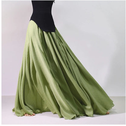 2026 Women Cotton Blending Long Skirts High Waist Good Quality Women Summer Boho Maxi Skirts Brand Faldas Femme Streetwear