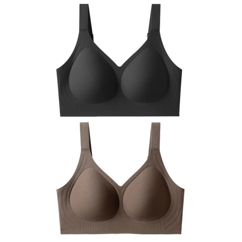 FallSweet Women Push-Up Seamless Bra Plus Size Wireless Bralette Adjust Straps Full Cup Breathable Lingerie Intimates Underwear