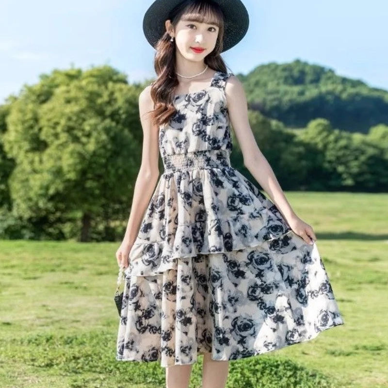 Summer Princess Dress for Kids Girl Clothes 9 Years To 10 Children Girls Dresses 6 8 From 12 Old Puffy 2025 Children's Year Up 4