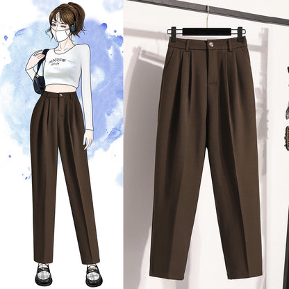 2026 Autumn Winter New Arrival High Waist Suit Pants Plus Size Pants WomanHigh Quality Korean Style Straight Trousers