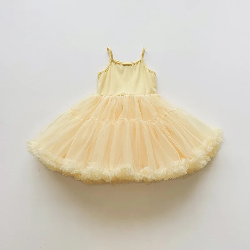 Girls' Ballet TuTu Dress 2-8 Years Fashion 2026 Summer New Kids Dancing Party Dress Performance Costume Princess Wedding Dress