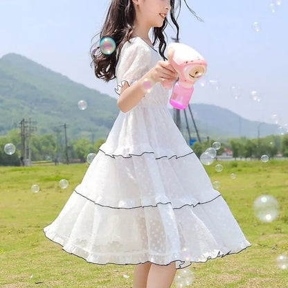 Chiffon Princess Dress Children's Elegant Girl Girls Fashion Clothes Little Girl's From 10 14 Years Old Summer Dresses 8 Child 7