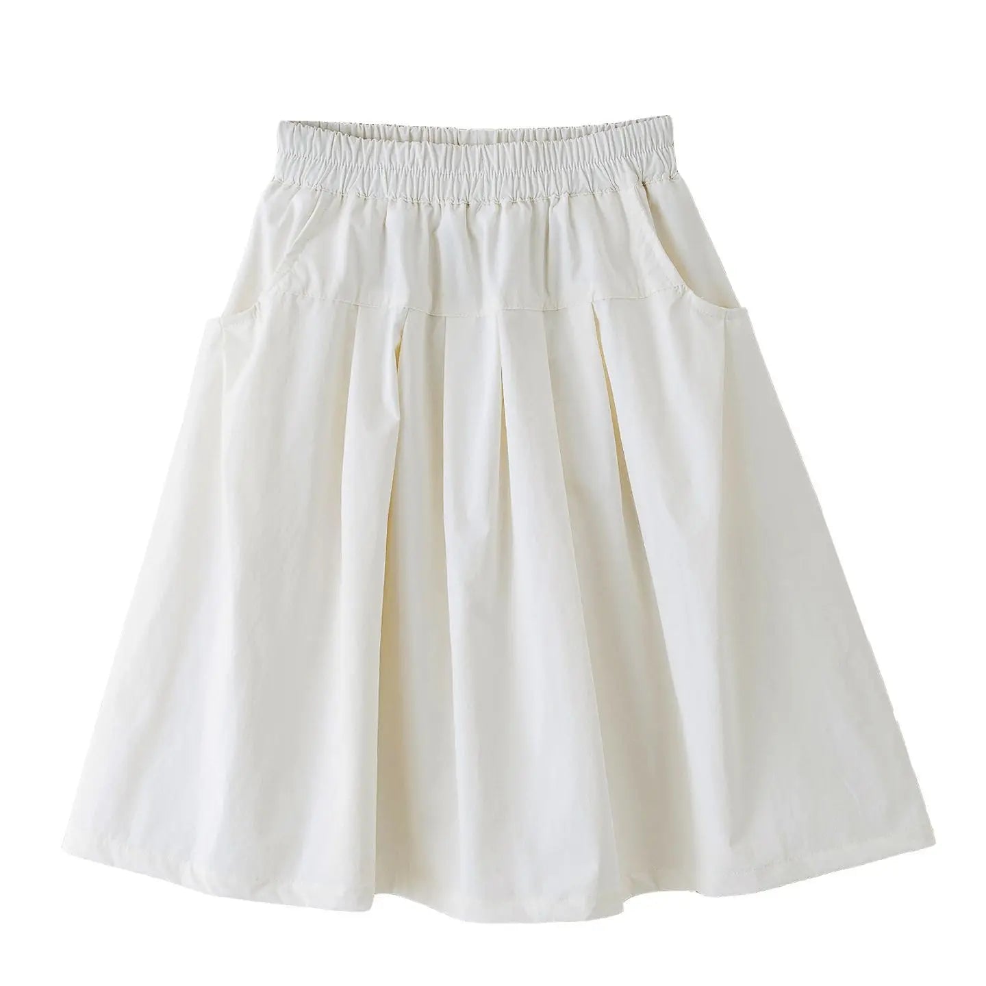 Preppy Style Over The Knee Pleated Skirt for Tween Girls Knee Length Schoolgirl Skirt Spring Autumn Seasonal Casual Wear