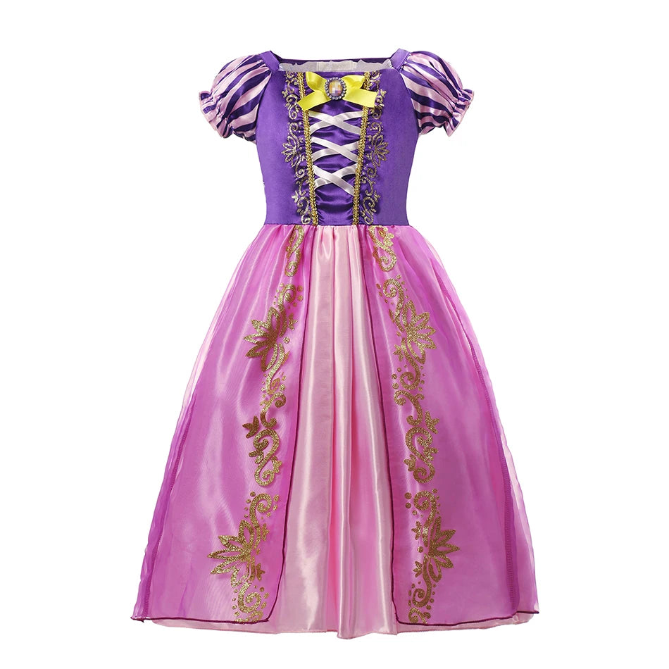 Children Costume Girl Dress Halloween Princess Cosplay Party Rapunzal Anna Elsa Birthday Clothes