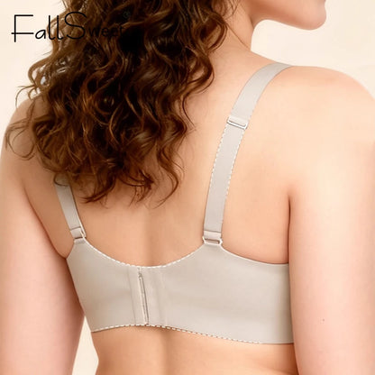 FallSweet Women Push-Up Seamless Bra Plus Size Wireless Bralette Adjust Straps Full Cup Breathable Lingerie Intimates Underwear