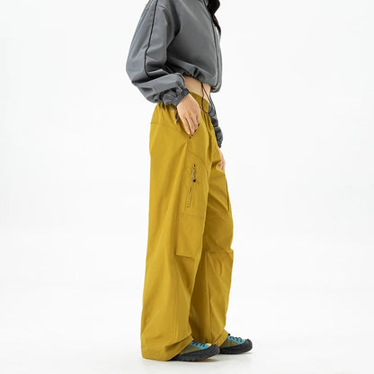CHRLCK Women's Loose Cargo Pants Quick Drying Hiking Pants Waterproof Fishing Camping Cycling Trekking Trousers Outdoor
