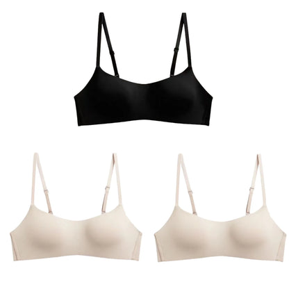 3Pcs/Lot Women Seamless Square Neck Bra Wireless Smooth Invisible Bralette Sexy Lingerie 1/2 Cup Non-detachable Brassiere S-XL