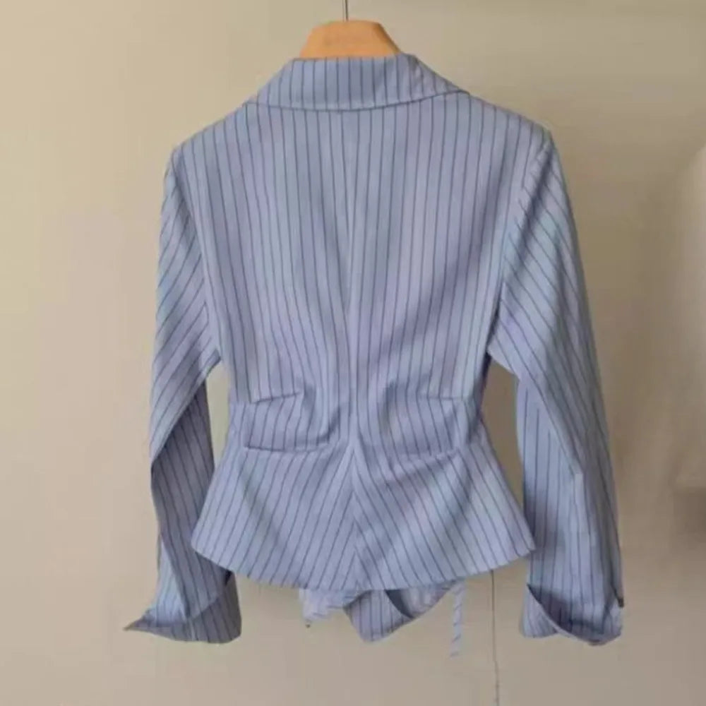 Spring Autumn Casual Striped Shirt Women Shirts Fashion Female Long Sleeve Slim Blouse Tops Office Lady Shirts