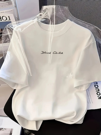 A small-sized cute letter-printed short-sleeved T-shirt a casual short-sleeved shirt comfortable for ladies fashionable for wear