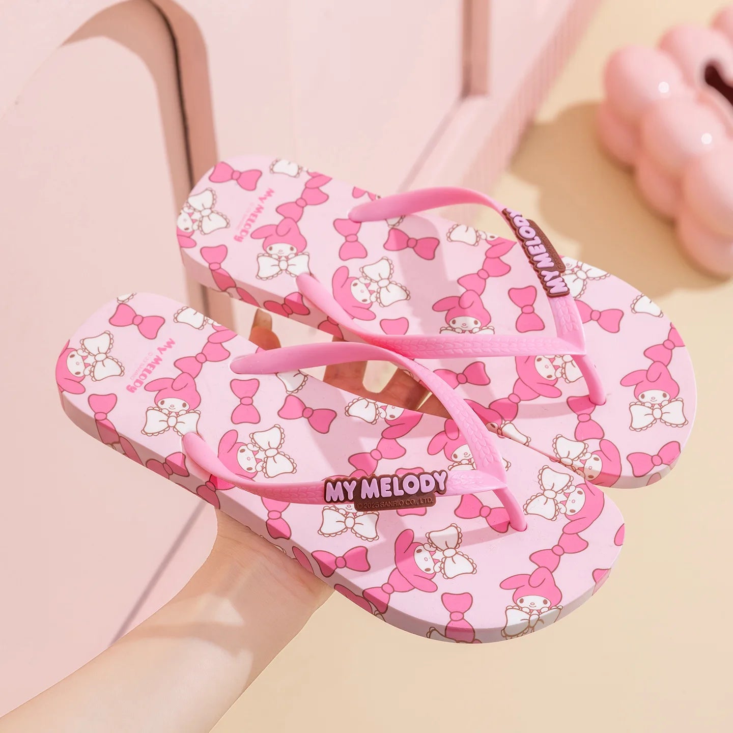 Hello Kitty Cartoon Flip Flops Kuromi My Melody Cinnamoroll Summer Beach Slippers Parent-Child Eva Sandals Women Girls Gift