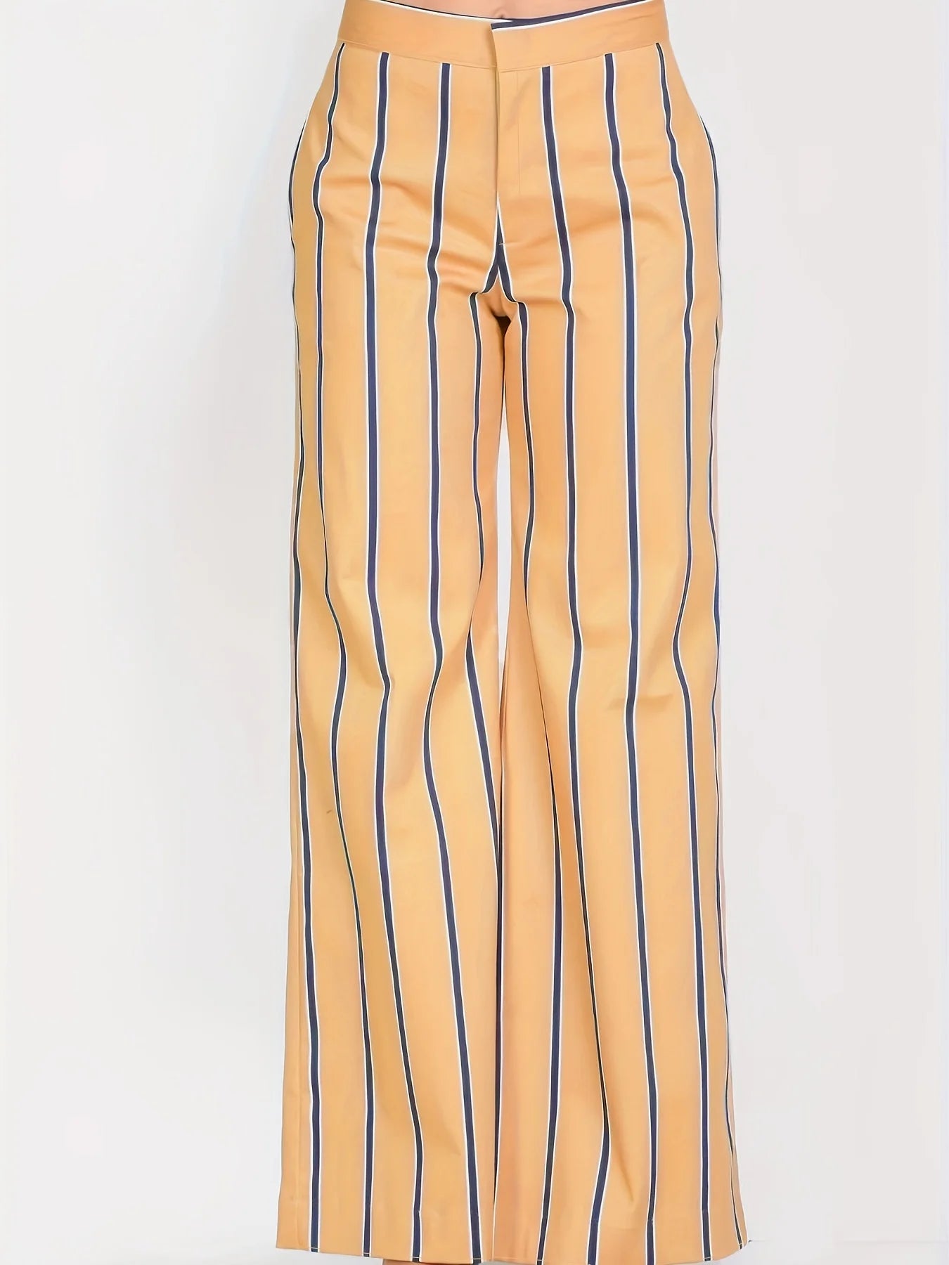 Women's Oversized Woven Casual Pants Comfortable Loose Fit High Waist Straight Leg Trousers