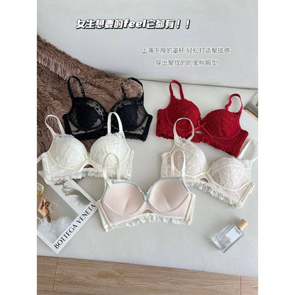 YUQI Women Lace Bra Wireless Push Up Bra for Petite Women Full Coverage T Shirt Bra Comfortable Support Bra No Underwire S-XLAB