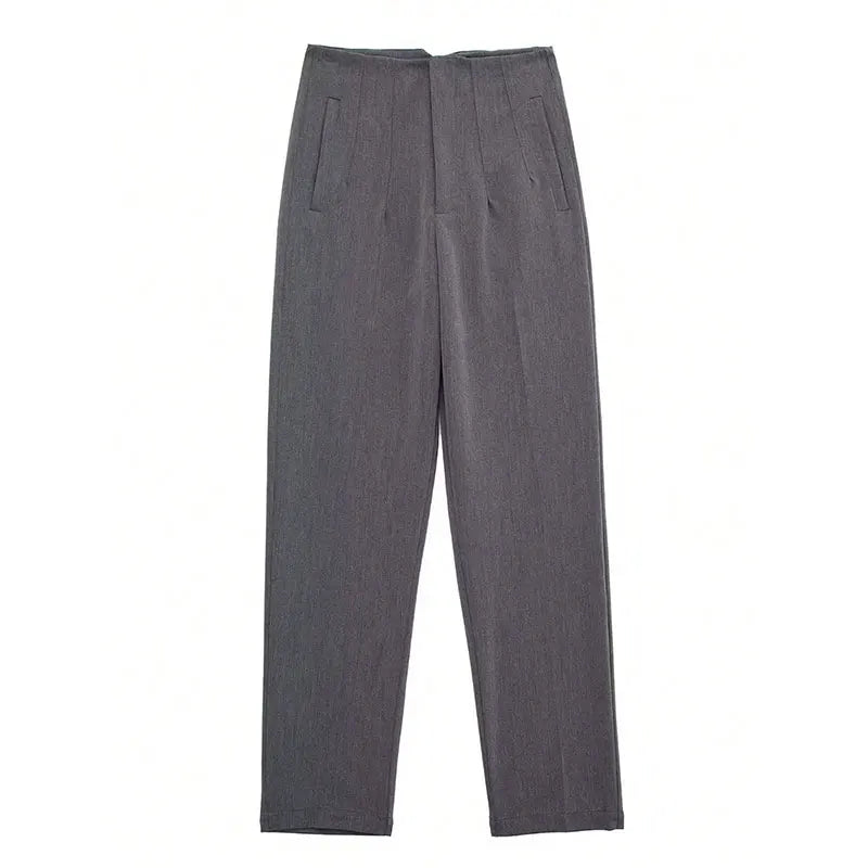 2024 Woman Solid Trouser High Waist Slim Zipper Fly Long Pants Female Wild Commute Office Lady Woman Pencil Pant Street