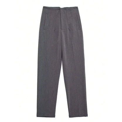 2024 Woman Solid Trouser High Waist Slim Zipper Fly Long Pants Female Wild Commute Office Lady Woman Pencil Pant Street