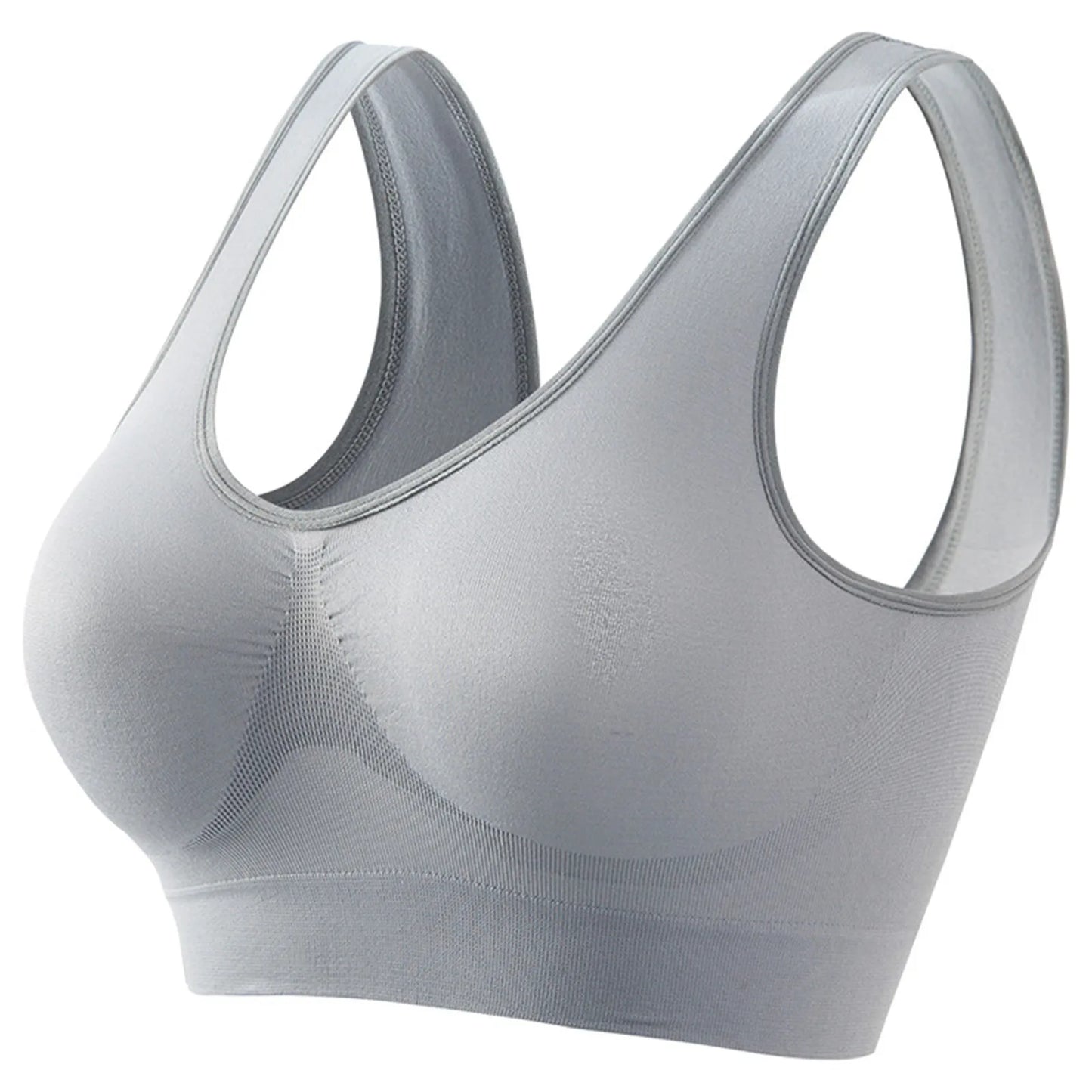 Seamless Bras For Women Hollow Mesh Breathable Sports Bra Female Wireless No Pads Crop Top Sexy Lingerie Soft Brassiere M-5XL