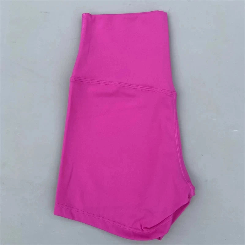 Solid Color Tight Soft Women Fitness Sport Short High Waist Yoga Short Legging Squatting Proof Comprehensive Training Athletic