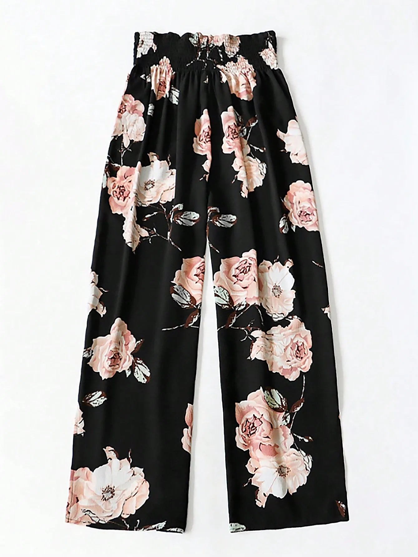 2026 Spring and Summer Coded Trousers, Plant and Flower Patterns, Casual Loose and Fashionable Bottoms for Women
