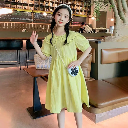 Cotton Dress Linen Beautiful Dresses Girl Birthday Clothes 9 Years 10 Women's Summer Elegant Girls 6 8 Flower From 12 Old Suit 5