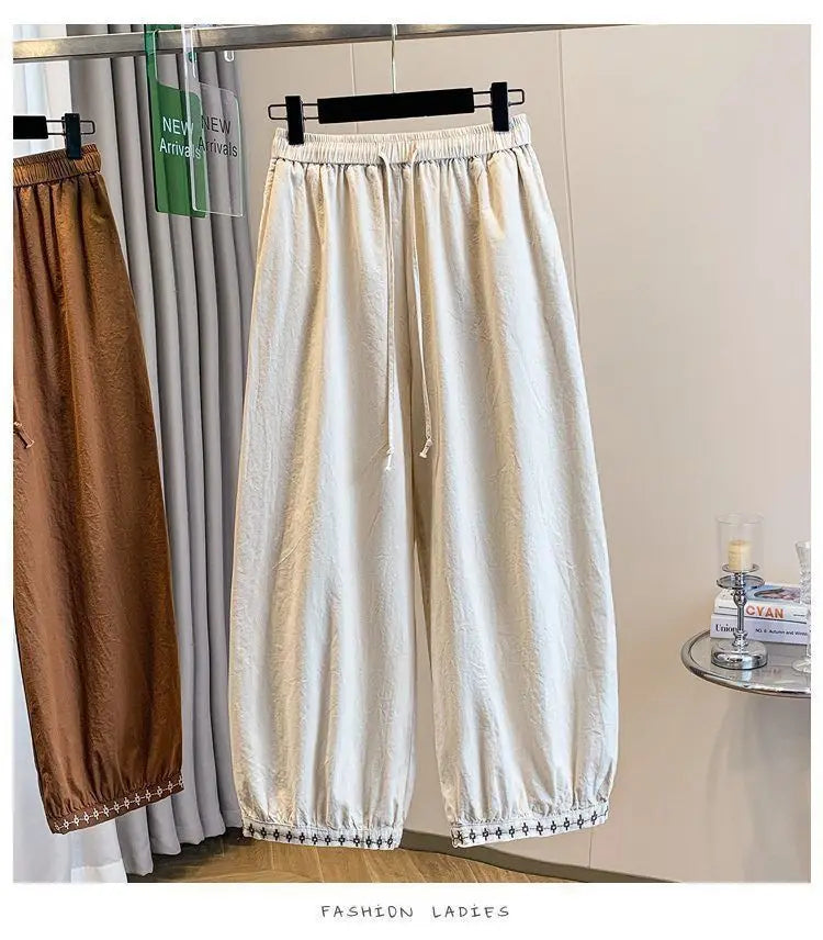Plus Size Women's Casual Breathable Women's Clothing Loose Cotton Linen Office Lady Fashion New Arrival Trendy