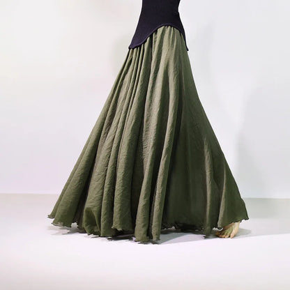 2026 Women Cotton Blending Long Skirts High Waist Good Quality Women Summer Boho Maxi Skirts Brand Faldas Femme Streetwear