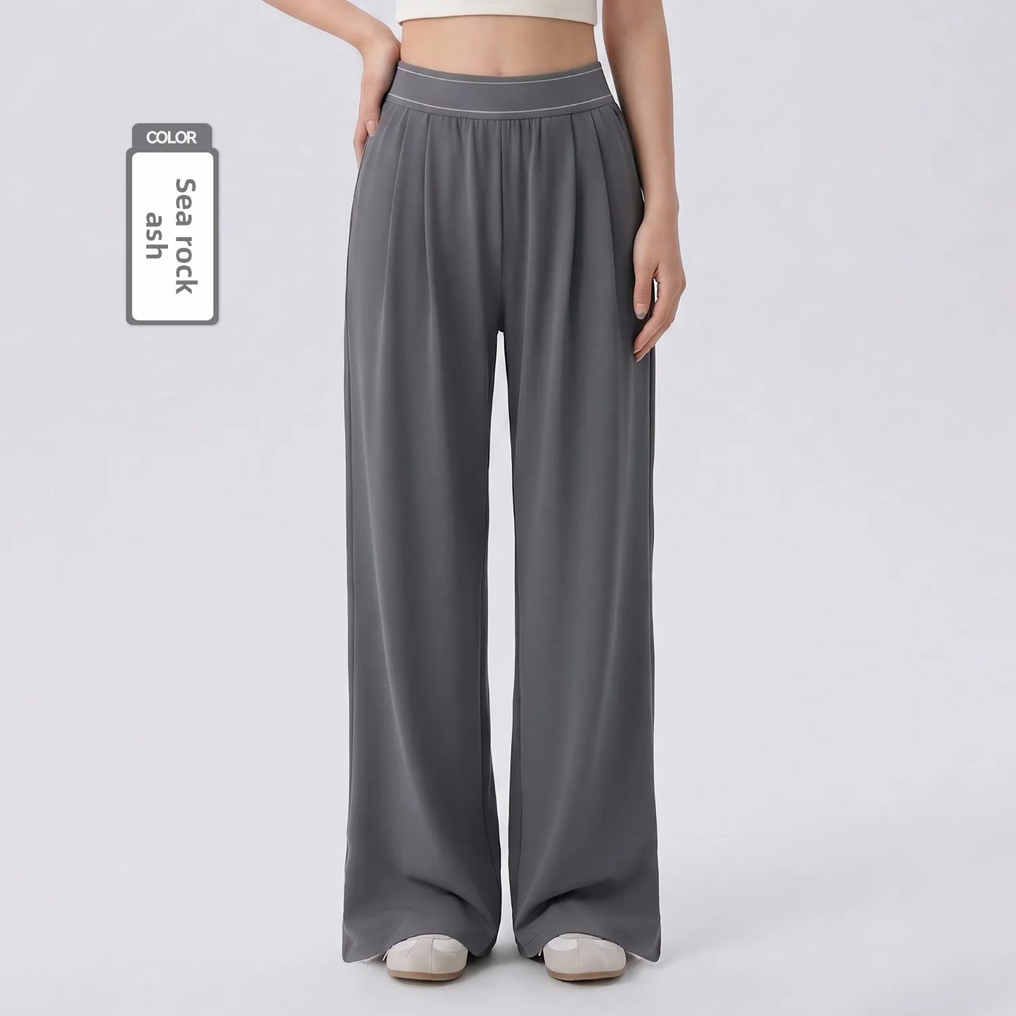Women Loose Wide Leg Pants Casual Sweatpants with Pockets Lightweight Summer Trousers Comfy Lounge Yoga Pants