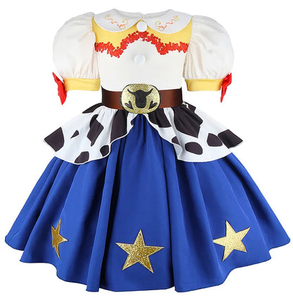 2026 New Movie Cowgirl Toy Woody Dresses For Girls Jessie Princess Costumes Kids Christmas Halloween Outfits