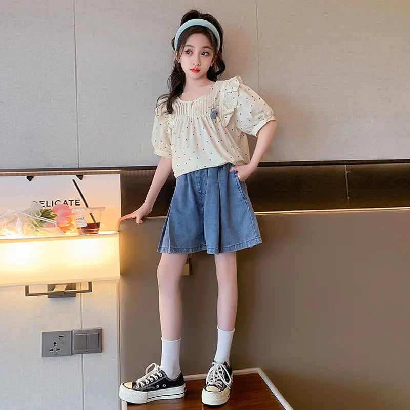 Children's Clothes Set Girl From 10 12 Years Fashion Girls Kids Sweatshirt Luxury Sets Clothing 8 7 2025 Teenagers Girls' Summer