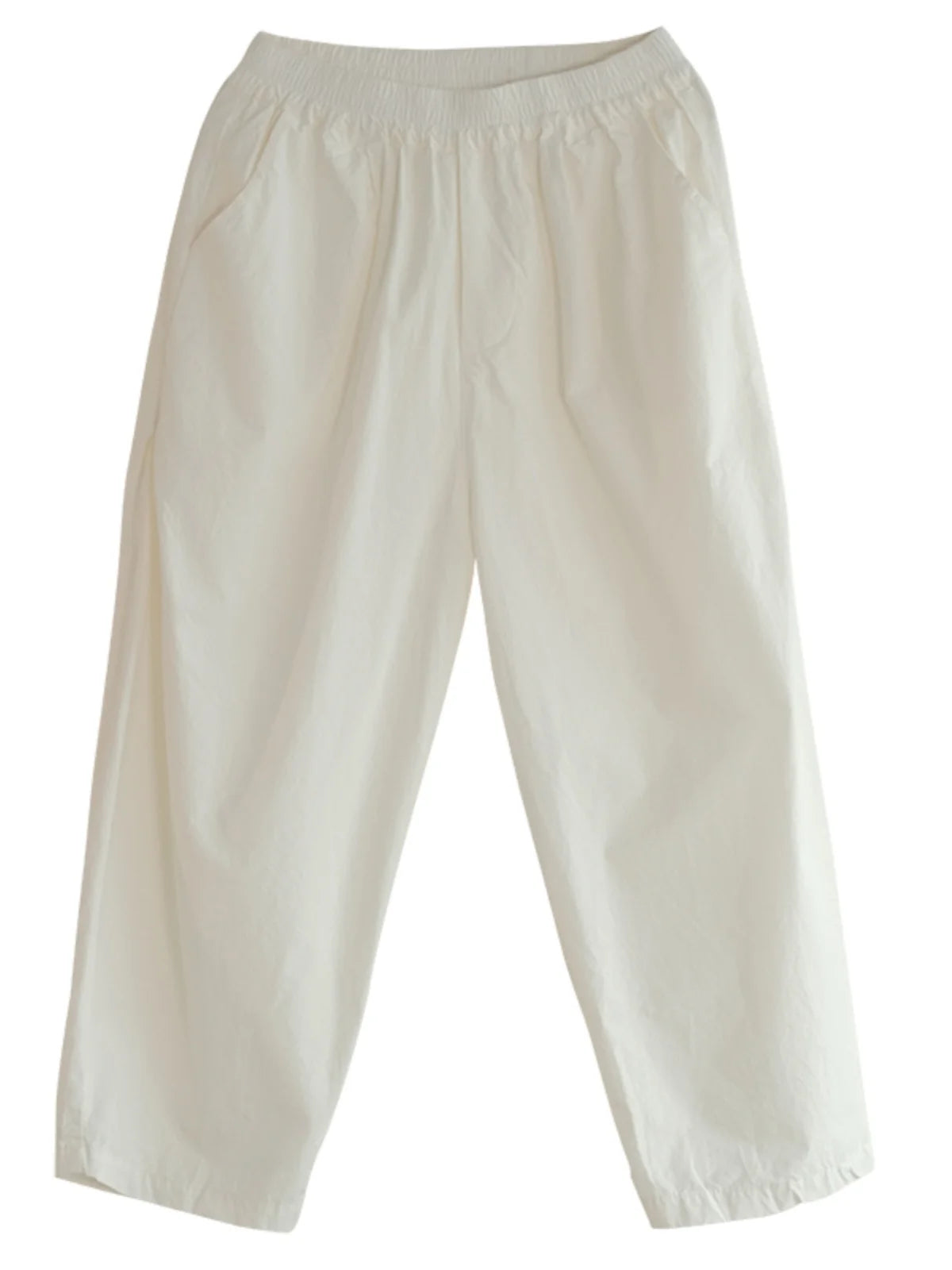 Summer New Cotton Linen Harem Pants Women Simple Artistic Pure Color Casual Versatile Nine Points Slimming Trousers