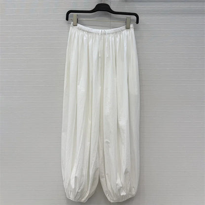 Women's pants New elastic waistband drawstring straight leg pants for autumn 2026 100% pure cotton ankle pants y2k casual pants