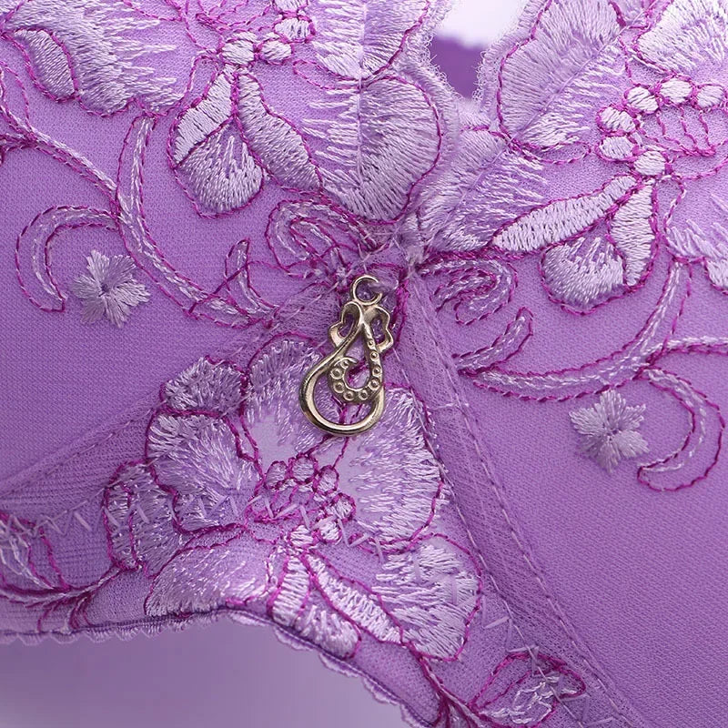 Adjustable Sexy Lingerie Bralette Push Up Bras for Women Underwear Vintage Floral Print Sexy Lace Bras Mujer Feminino Lingerie