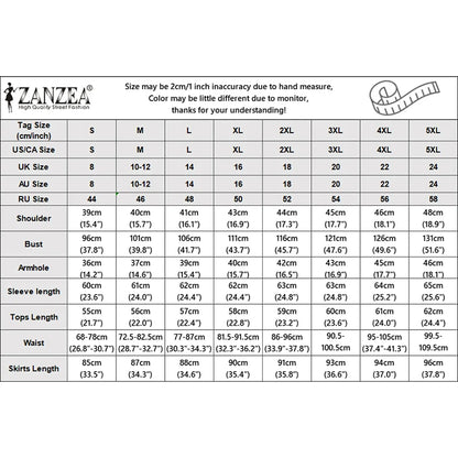 ZANZEA Fashion Women's Skirt Suits Autumn Long Sleeve Jackets and Elastic Waist Midi Skirts 2 Piece Sets Outfits Woman Clothes
