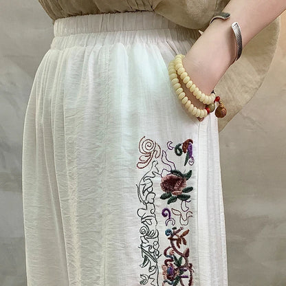 Fashionable Cotton And Linen Lantern Pants For Women's Daily Wear, Plus Size Casual Loose Elastic Waist Pants, High-quality