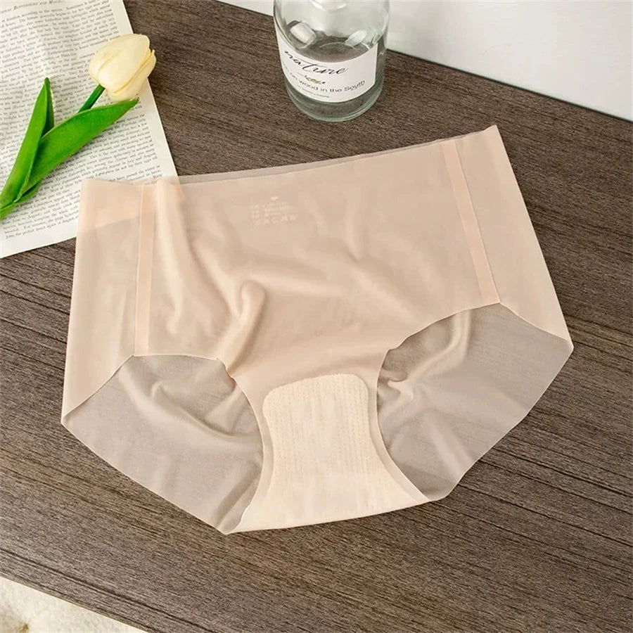 Ice Silk Seamless Underwear Women Ladies Summer Ultra In Sense Quick Drying Pants Briefs Girls Breathable Panties Lingeries M-XL