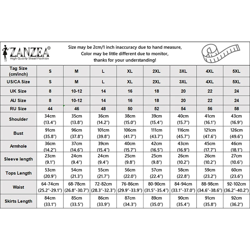 2026 ZANZEA Stylish Office OL Outfits Women Summer 2 Pieces Sets Elegant Short Sleeve Waisted Blouse Dress Sets Solid Skirt Suit