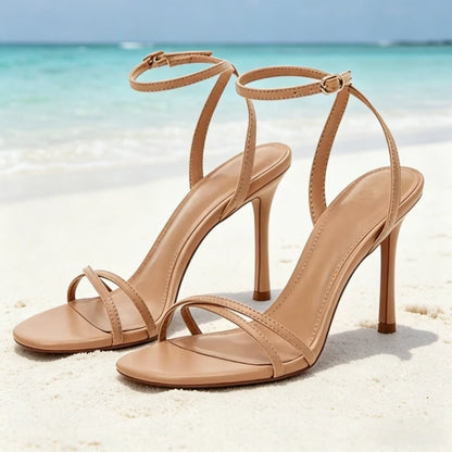 Elegant Ankle-Strap High-Heel Sandals Women Sexy Open-Toe Cross-Tied High-Heels for Ladies Summer 2026 Luxury Designer Shoes