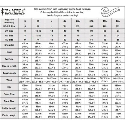 ZANZEA Women Muslim Sets 3/4 Sleeve Stripe Patchwork Turn Down Collar Blouse Elastic Waist Wide Leg Pants Office Wear 2 Pieces