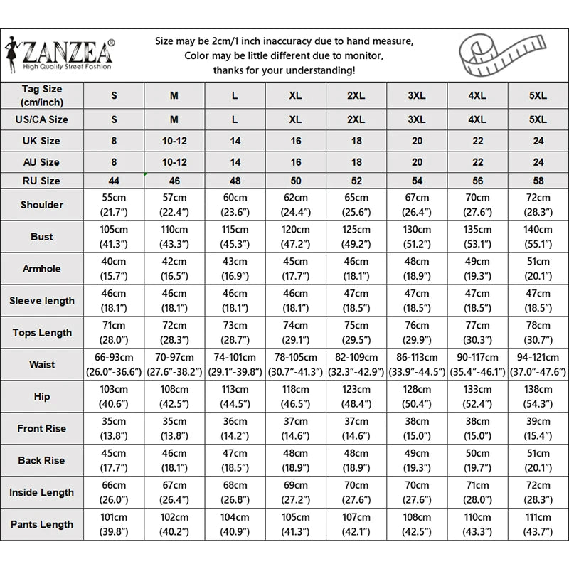 ZANZEA Women Twill Pant Sets Loose Lantern Sleeve Shirt & Elastic Waist Pant 2 Piece Sets 2026 Autumn Casual Daily Wear Co-ords