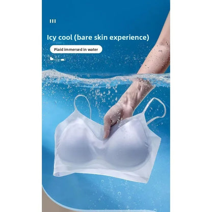 Summer Ultra-thin Ice Silk Seamless Underwear, Lightweight and Breathable Seamless Suspender, Beautiful Back Bra