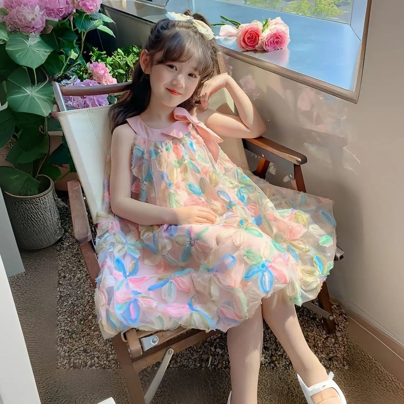 Floral Print Children's Dress Girl 8 To 12 Years Kid's Summer 4 Year Old Clothes Girls From 10 14 9 Child Skirt Kids Luxury 7 11