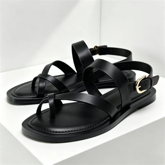 Designer Cross-Strap Flat Sandals Women Summer Non-Slip Comfortable Beach Shoes Fashion Front & Rear Strap Sandalias De Mujer