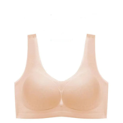 Thin Sexy Bra Ice Silk Push Up Sports Bra Breast Pad Pajamas Women's Underwear