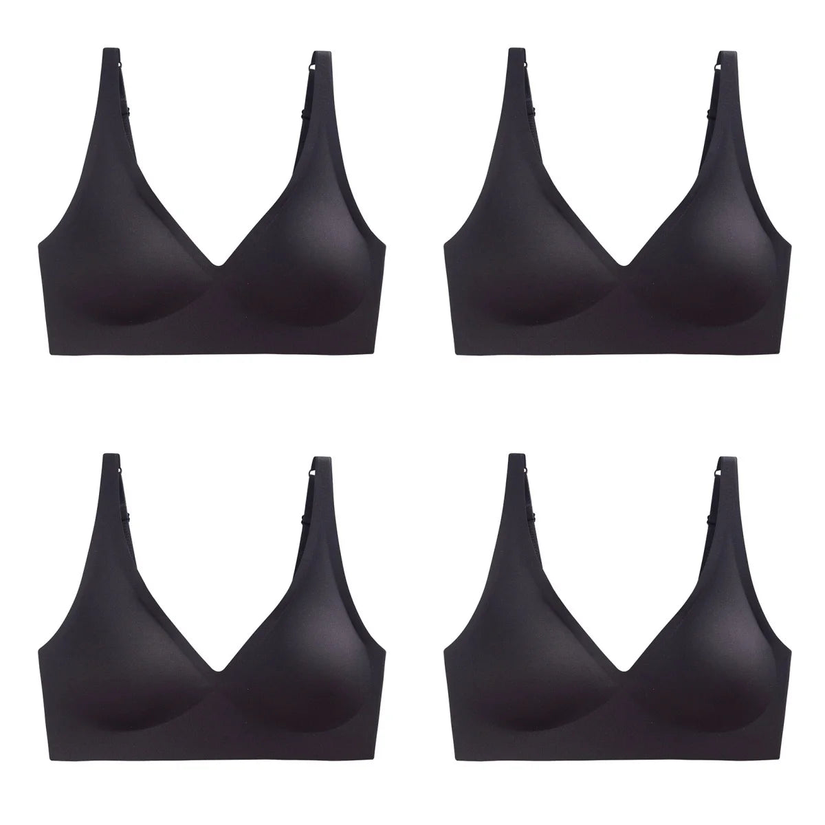 4Pcs/Set Seamless Bras For Women Wireless Brassiere Soft Padded Underwear Female Push Up Underwear Sexy Lingerie Intimates