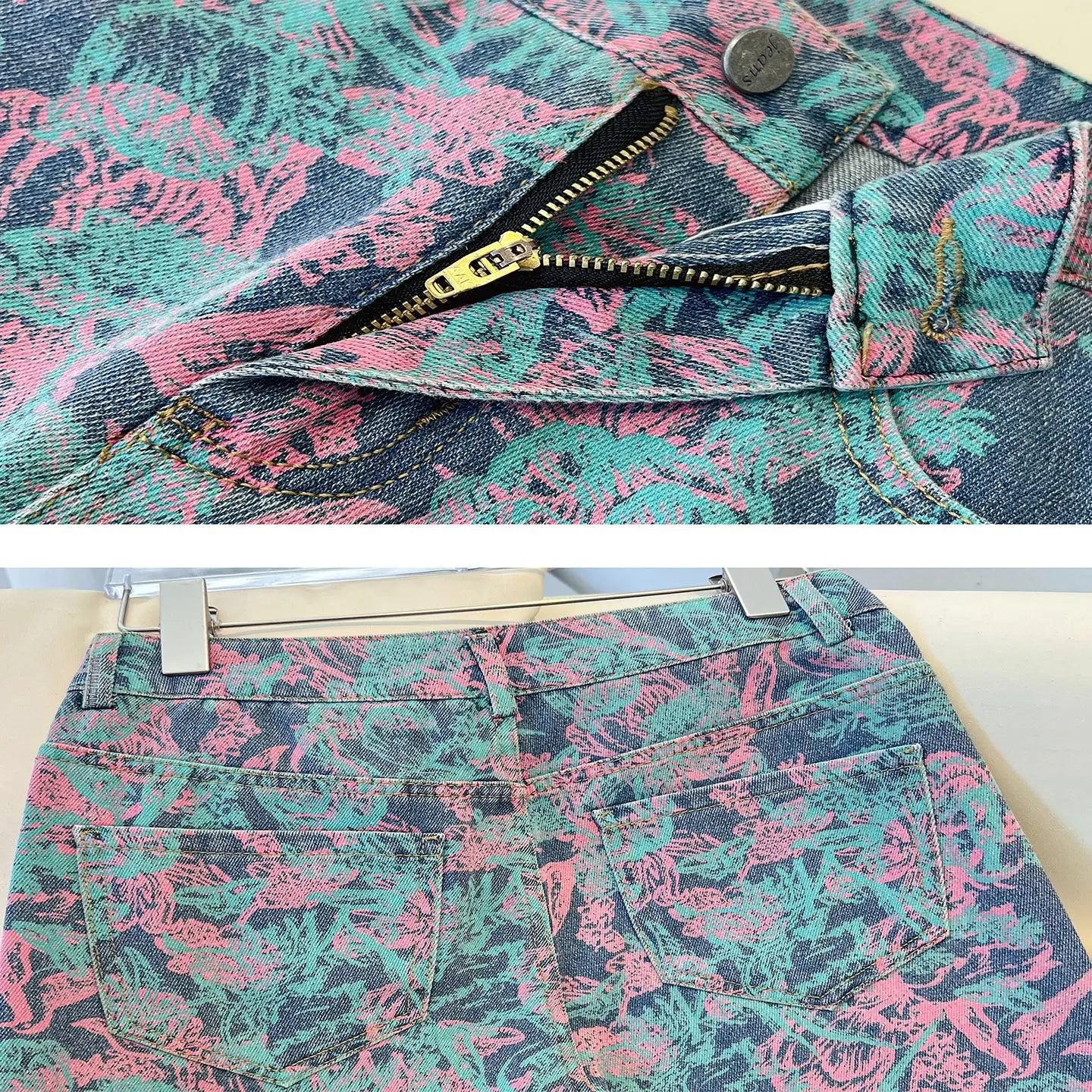 Fashionable Women's Printed Wide-Leg Jeans, New Spring/Fall High-Waisted Denim Trousers, Asian Sizes S–XXXL.