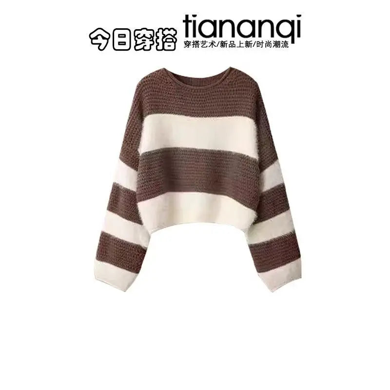 Fashion Women's Set Spring and Autumn Korean Edition Long Top Knitted Sweater+Casual Skirt Pants 3-Piece Set